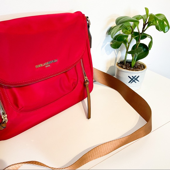 KARL LAGERFELD PARIS NWOT Cranberry Crossbody - Picture 5 of 11
